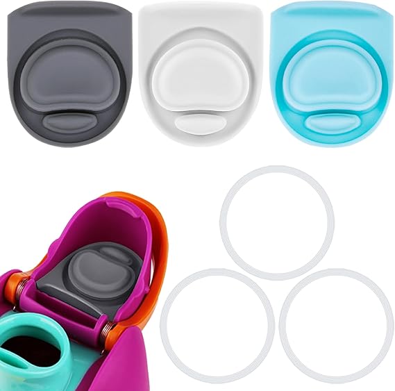 3 Sets Gasket Replacement Stopper & O Seal Ring for Owala FreeSip Cap,Silicone Water Bottle Plug Stoppers Top Lid Mouth Parts Compatible with Owala FreeSip 16/19/24/32/40oz ZU2-P3