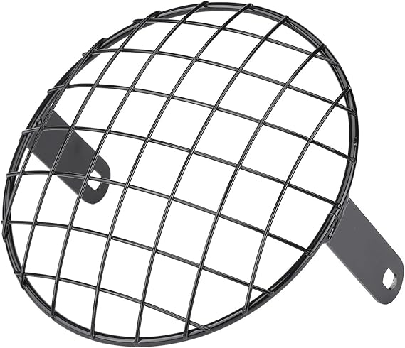 Front Head Lamp Guard For For Motorcycle 7" Headlight Mesh Grill Side Mount Universal Cover Mask Motorcycle Headlight Cover(Black)