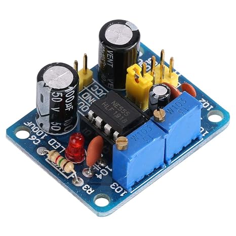 NE555 Pulse Module Adjustable Frequency Working Cycle Rectangular Wave Rectangular Signal Generator Pulse Rate Generator with LED Display