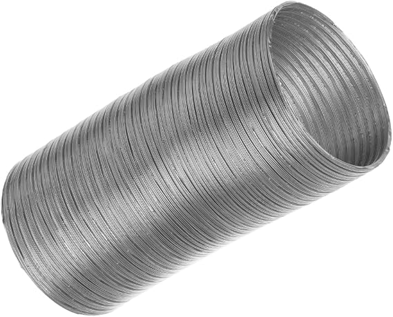 Ø 100mm / 4 inch Flexible Air Vent Gold Duct for Cooker Hood, Air Conditioner, Extractor Fan, Tumble Dryer - 2m t Semi-Rigid Exhaust Hose - Ventilation Ducting