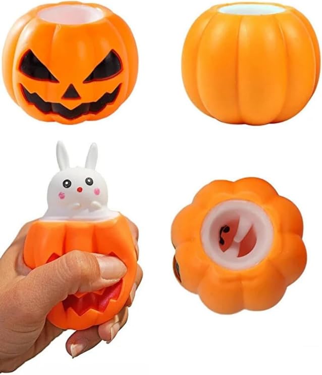 Balkabağı Sıkmalı Stres Oyuncağı, Yumuşak Squishy, 3+ Yaş
