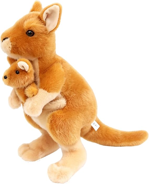 Kangaroo Soft Toy, Kangaroo with Joey, Standing