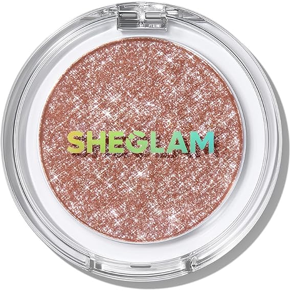 SHEGLAM Enigma Sparkly Eyeshadow Longwear Eyeshadow Single, High-Pigment Eye Shadow Compact, Smooth & Blendable Colors-Treasure