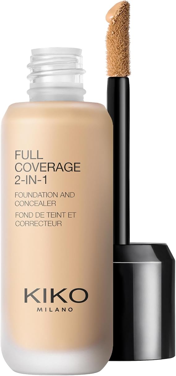 KIKO Milano Full Coverage 2-in-1 Foundation & Concealer 15 - WB 25, 2-in-1 Foundation & Concealer, High Coverage
