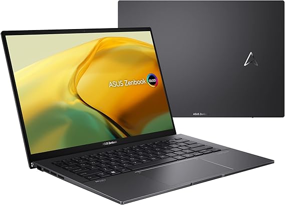 ASUS ZenBook Laptop 14” 2.8K OLED Display, AMD Ryzen 7 5825U CPU, Radeon Graphics, 8GB RAM, 512GB PCIe SSD, Windows 11 Home, Jade Black, UM3402YA-DS71