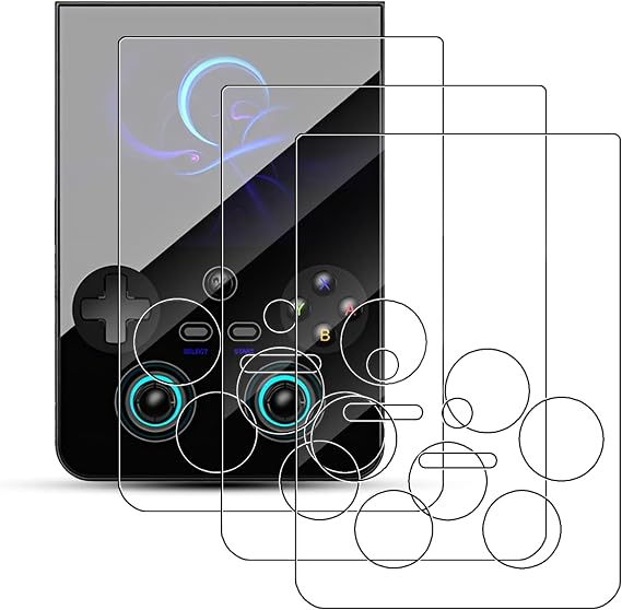 3 Pack Screen Protector for Anbernic RG477V Retro Handheld Video Game Console,TPU Soft Film,Bubble Free,HD Clear,Ultra Resistant,Anti-Scratch