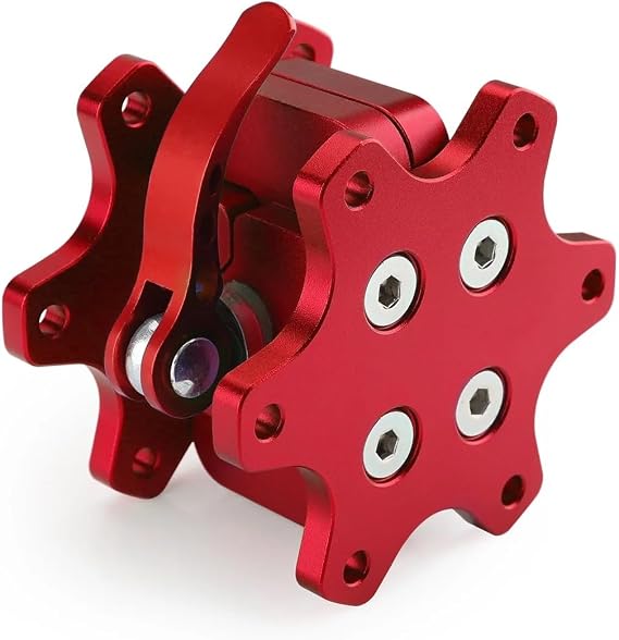 Steering Wheel Quick Release, Steering Wheel Short Aluminum Alloy 70MM Q1R Steering Wheel Quick Release Fit Use For Simagic(Red)