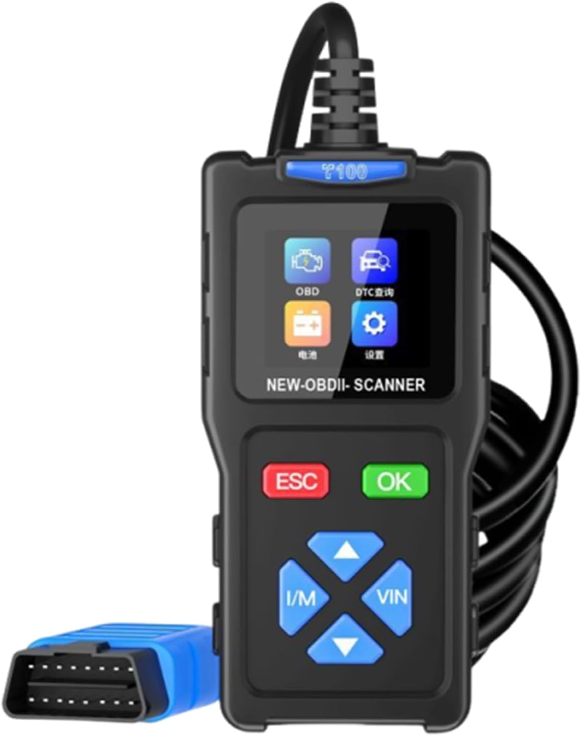 Vehicle Diagnostic Scanner, Car Fault Diagnostic Equipment OBD2 Car Engine Tester Scanner Multi Function Car Scanner, Wireless Check Engine Code Reader, Professional Grade, Plug and Play