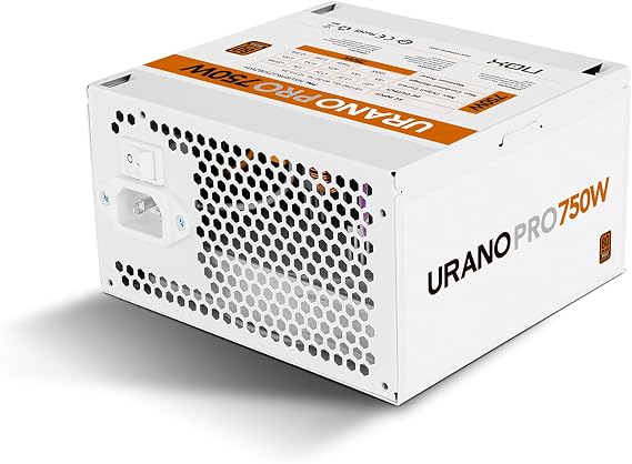 NOX Xtreme Products URANO Pro 750W 80 Plus White Bronze - ATX Power Supply, Silent Fan 120mm PWM, Integral Protection (OVP, UVP, OPP, SCP, OTP), Active PFC, Flat Cables, White