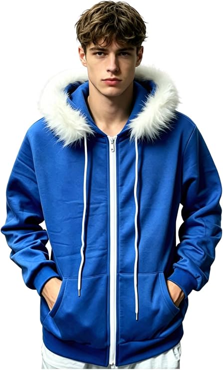 Sans Blue Jacket Pullover Hoodie Zipper Sweatshirts Halloween Cosplay Adult Plush Costume Outwear Tops Unisex