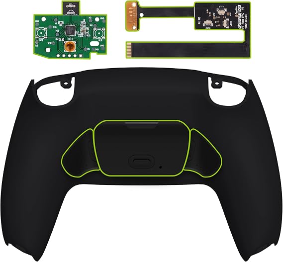 EXtremeRate Back Paddle Programmed Remap Kit for PS5 Controller BDM-010, Upgrade Board for PS5 Controller and Redesigned Back Case & Back Button Attachment - Controller Not Included Black