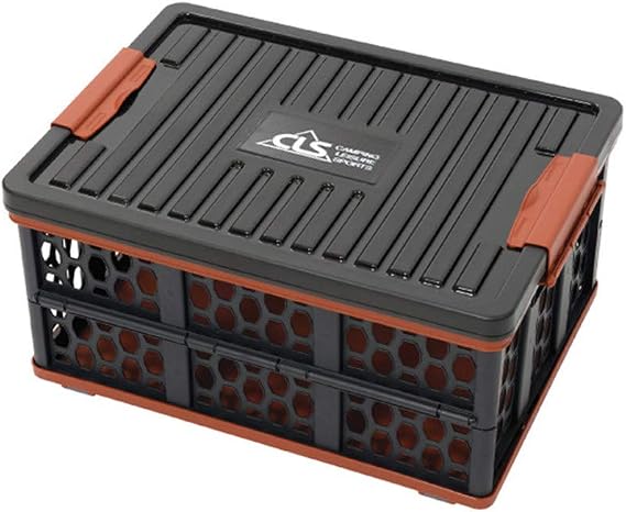 Outdoor Folding Storage Box Camping Bucket Multi-Function Water Tank Large Storage Box Car Storage Box Plastic Basket,Black