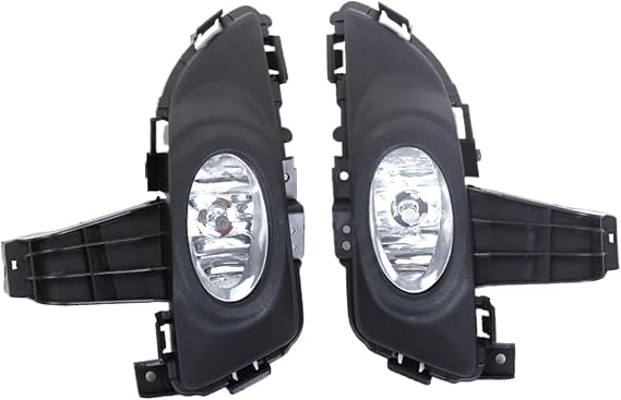 Zyfto Headlights Assembly Headlight Assembly for Mazda 3 For M3 BK 1.6L 2003-2010 Fog Light With Bulb Lamp(Pair)