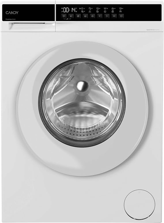 Candy ProWash 100 EY 2108-S, Lavadora 10 KG, 1200 RPM, Display Digital con botones, Proactive Wash, 12 Programas, Motor Inverter, Inicio Diferido 24H, Bloqueo Infantil, Smart Spray, Silenciosa, Blanco [Clase de eficiencia energética A]