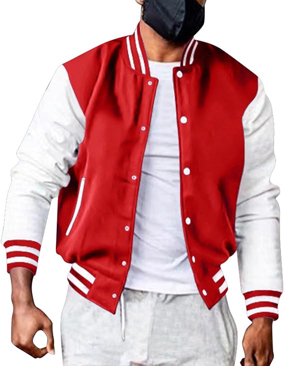 Bomber Jacket Men's Classic Colour Transition Jacket Fleece Multicoloured Varsity Jacket College Jacket Baseball Jacket Fashion Lightweight Sports Jacket Sweat Jacket Sportswear