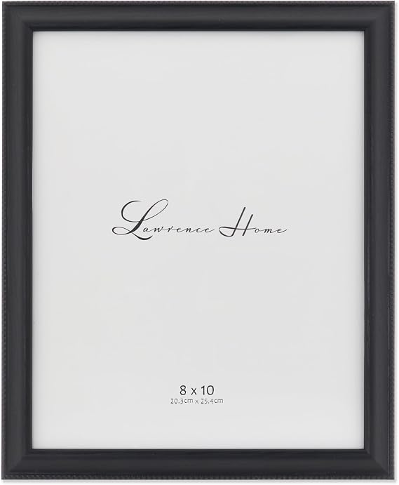 Lawrence Frames Classic Bead Picture Frame, 8x10, Black