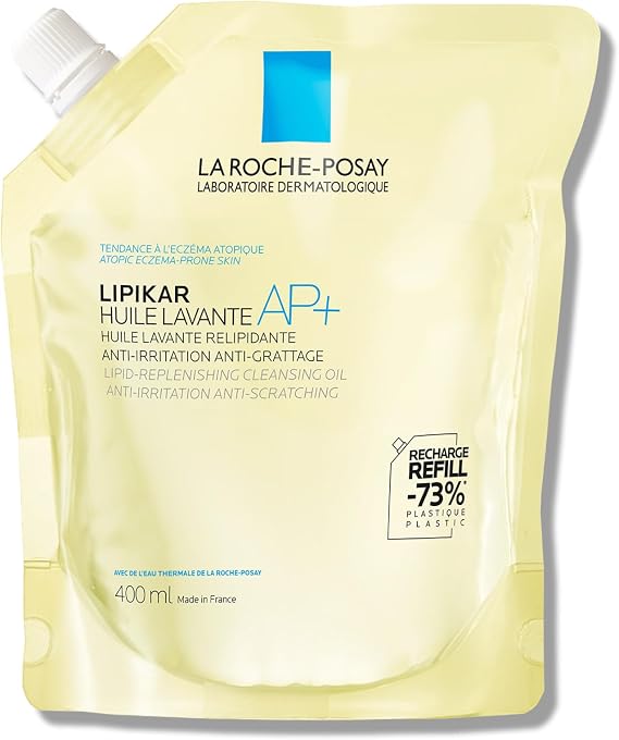 La Roche Posay Shower Oil, Relipidizing, Anti-Irritation, Moisturizes and Soothes, Enriched with Shea Butter, For Dry and Atopic Skin, Lipikar AP+