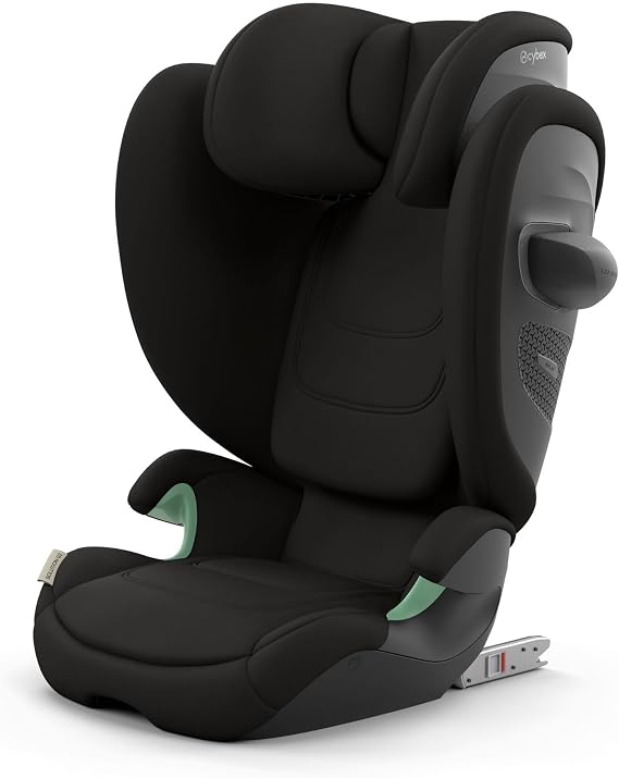 CYBEX Gold child car seat Solution G2 Comfort, For ages 3 to 12 year olds (100 - 150 cm), Max. 50 kg, For cars with and without ISOFIX, Magic Black (Black)
