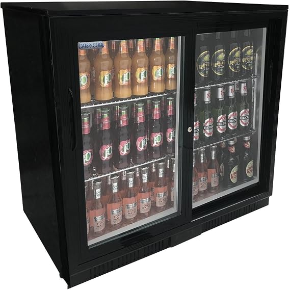 Cater-Cool CK4502LED High Performance Double Sliding Door Bottle Cooler With LED Lighting. 900mm (Delivery UK Mainland Only)