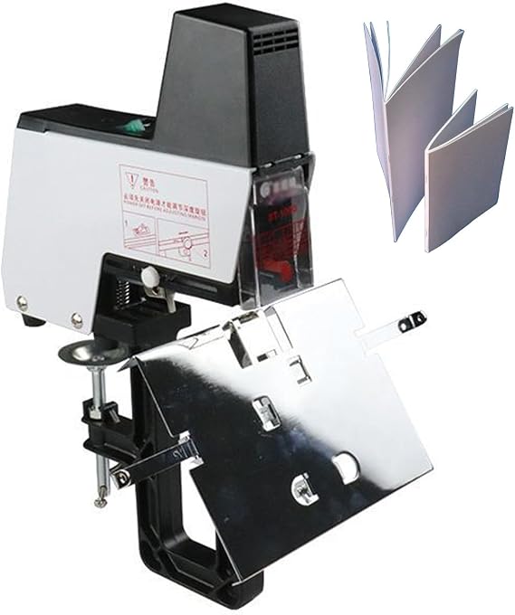 Heavy Duty Electric Stapler with Pedal, Auto Rapid Binder Stitcher, Adjustable Binding Pressure Knob 1-9 Levels for Office Book Binding