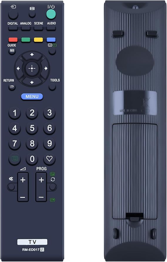 RM-ED017 Remote Control for Sony Bravia TV, Suitable for KDL-19S5730 KDL-22S5500 KDL-32P5550 KDL-32S5500 KDL-32S5600 KDL-32S5650