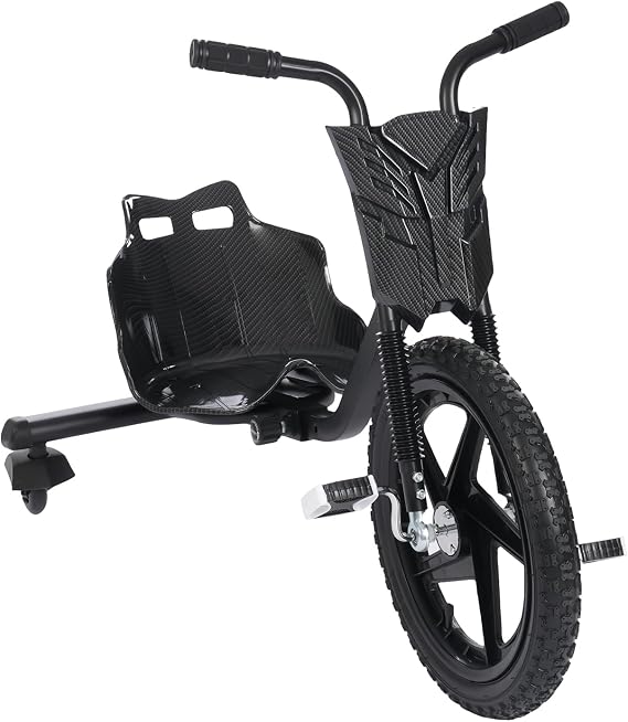 Kids Drift Cart 360° Drift Trike Kart Adjustable Lengths Children’S Capacity 80Kg Crazy Cart3 Wheels Wheelbase 26.77 Inch Go Kart Pedal Tricycle For 6 Years Old