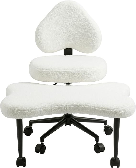 Ergonomic 360 Degree Swivel Adhd Meditations Chair with Wheels Height-Adjustable Cloud Office Chair 385Lbs Capacity Lumbar Support for Fidgeting Sitting