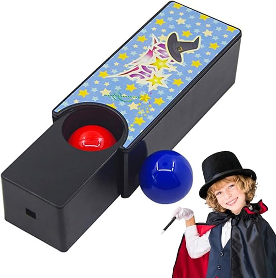 Magic Box Changeable,Trick Toy Props Box,Magician Props Changeable Interactive,Turn Red To Blue Ball Trick Toy