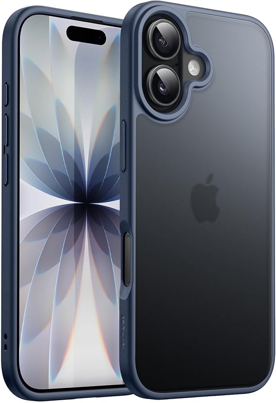 JETech Matte Case for iPhone 17 Storm Blue