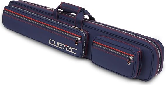 Cuetec Pro Line 95-755 4Bx8S ネイビーブルー レッドパイピングビリヤードプールキューケース付き