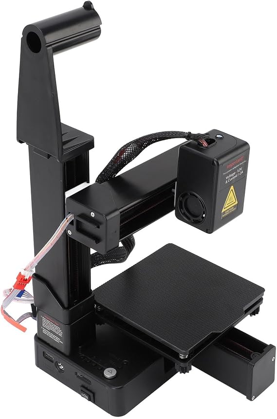 Small 3D Printer with 100x100x100mm Print Size, One Click 3D Printing Machine Supports 1.75mm PLA TPU Filament for 7 8 10 (32 Bit 64 Bit), FDM Compact DIY Desktop 3D Printer (Black)