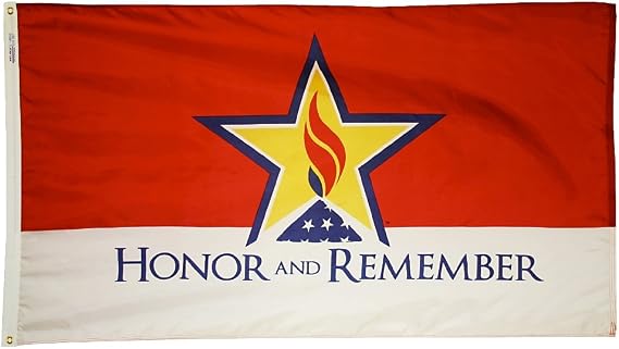 Annin Flagmakers 1958 Nyl-Glo Honor and Remember Flag-2 ft. X 3 ft.