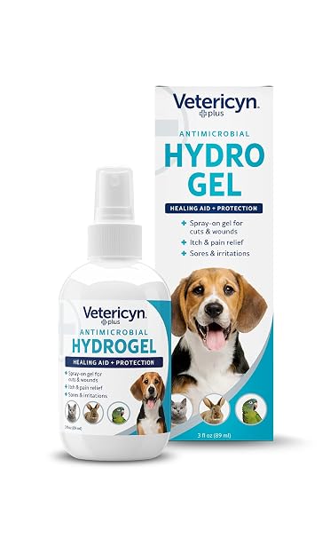 Vetericyn Plus All Animal Antimicrobial Hydrogel| Animal Wound Spray Gel - Pet Skin Care - Itch and Sore Relief - 3-Ounce