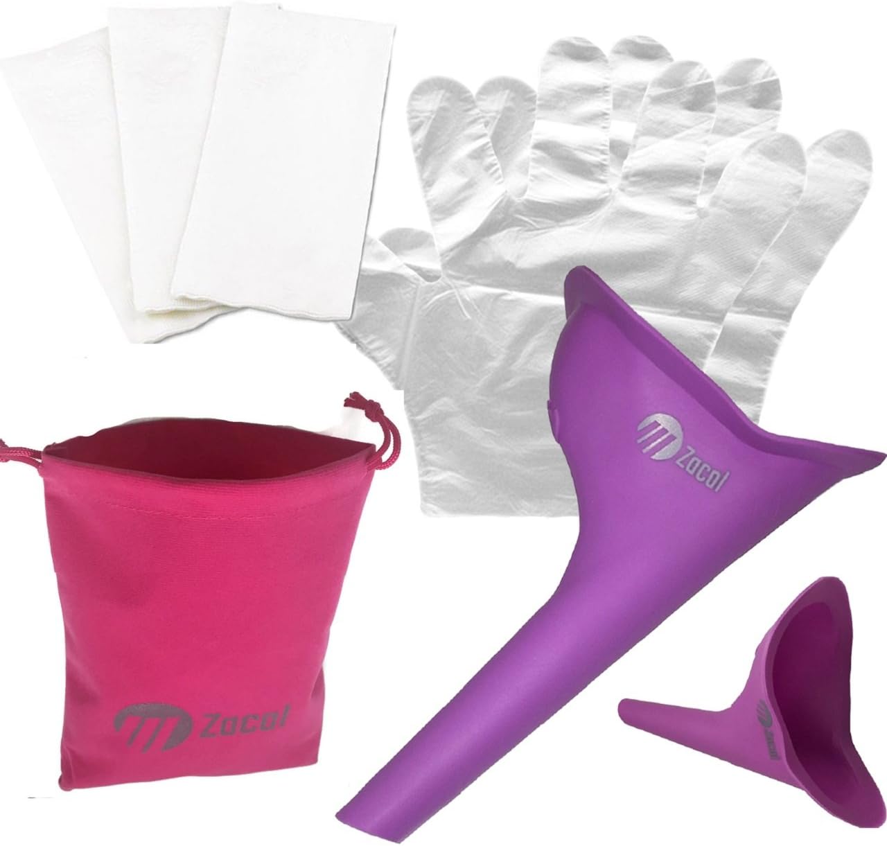 Female Ladies Wee Urine Funnel Lets Women Pee While Outdoors or Travelling, No Need To Use Dirty Unsanitary Toilets Again | Full Kit Version