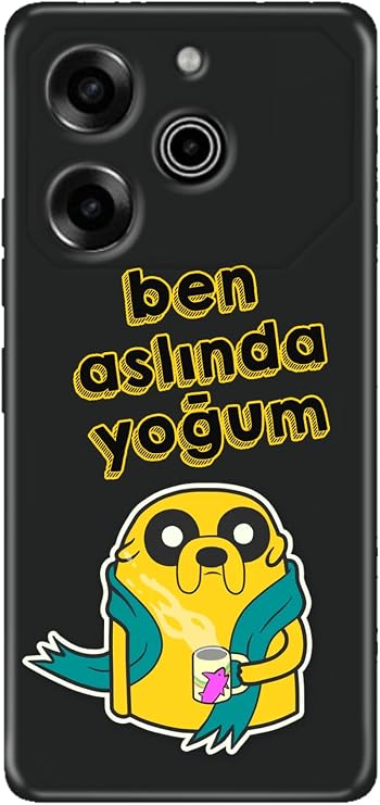 Senada Tecno Pova 6 Pro ile Uyumlu Kılıf Tecno Pova 6 Pro Desenli Silikon Ben Aslında Yoğum
