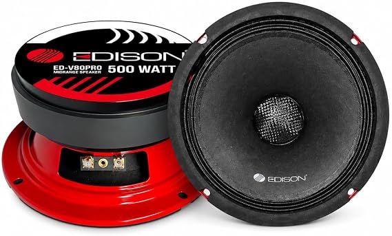 Edison ED-V80PRO 8" (20 cm) Karbon Göbek Midrange Hoparlör 250W RMS 100dB 1.5" Voice Coil 4 Ohm