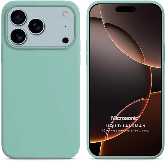 Microsonic Apple iPhone 18 Pro Max için Kılıf Liquid Lansman Silikon Su Yeşili [iPhone 18 Pro Max ile Uyumlu Kılıf - Su Yeşili]