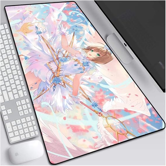 Mouse Mat Cardcaptor Sakura 800x300mm Anime Mouse Pad, keyboard mouse mats, Extended XXL Large Professional Gaming Mouse Mat with 3mm-Thick Rubber Base, for Computer PC, P