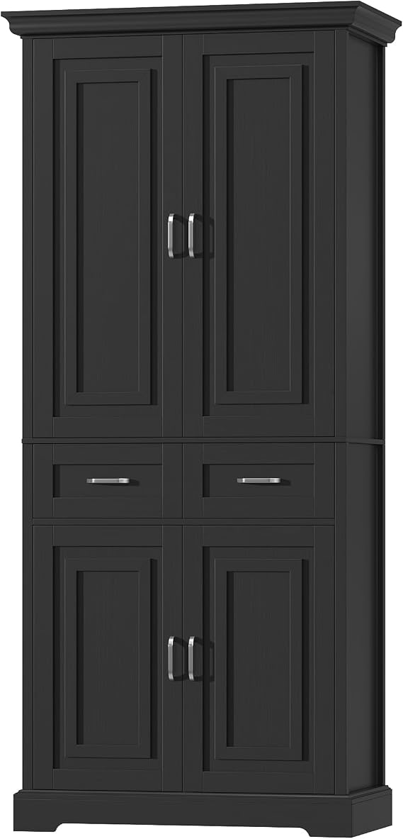 FirFurd Kitchen Cupboard Tall Kitchen Cabinet Freestanding Pantry Cupboard