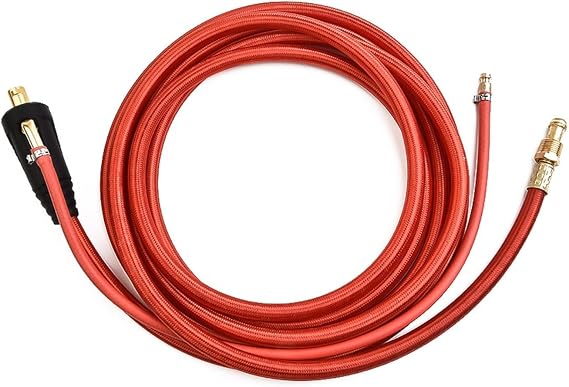 1Pc Wp26 Quick Connect Tig Welding Torch, Gas-electric Integrated Red Hose Cable Wire, For Argon Welding Torch