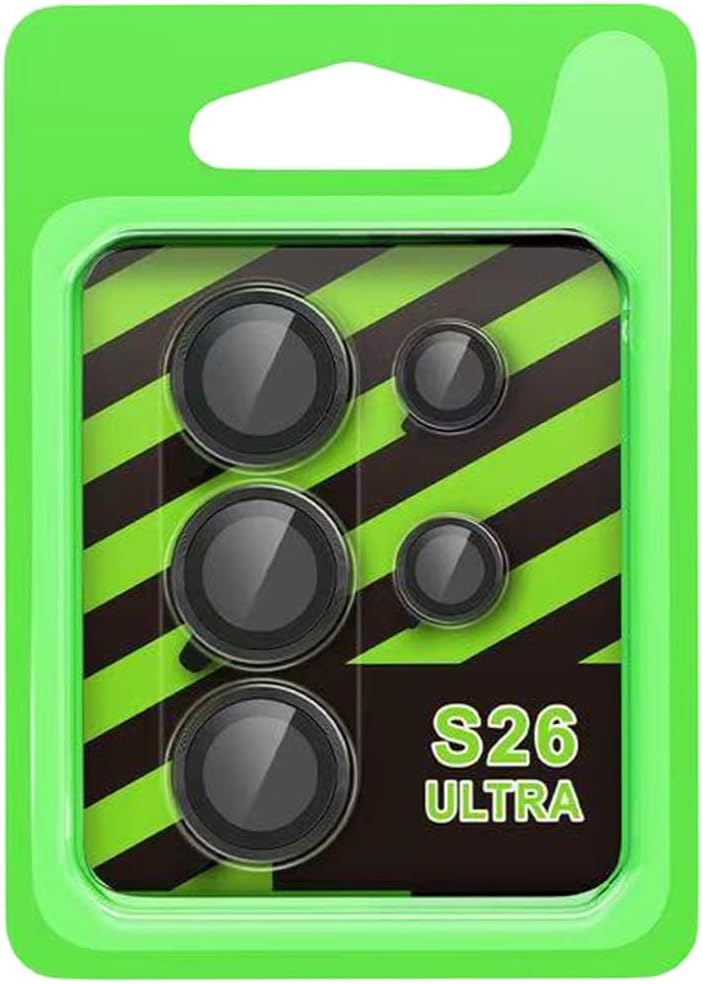 Coverzone Samsung Galaxy S26 Ultra ile uyumlu Kamera Lens Koruma Kolay Takılabilen Görüş Açısını Bozmayan Yüksek çözünürlüklü Premium Advice Kamera Lens Koruma Siyah