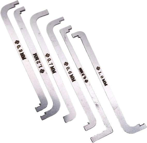 Lock Picking Kit, 6-Pieces Z-Shaped Double Head Small Wrench Set, Portable Reusable Lock Pick Tool