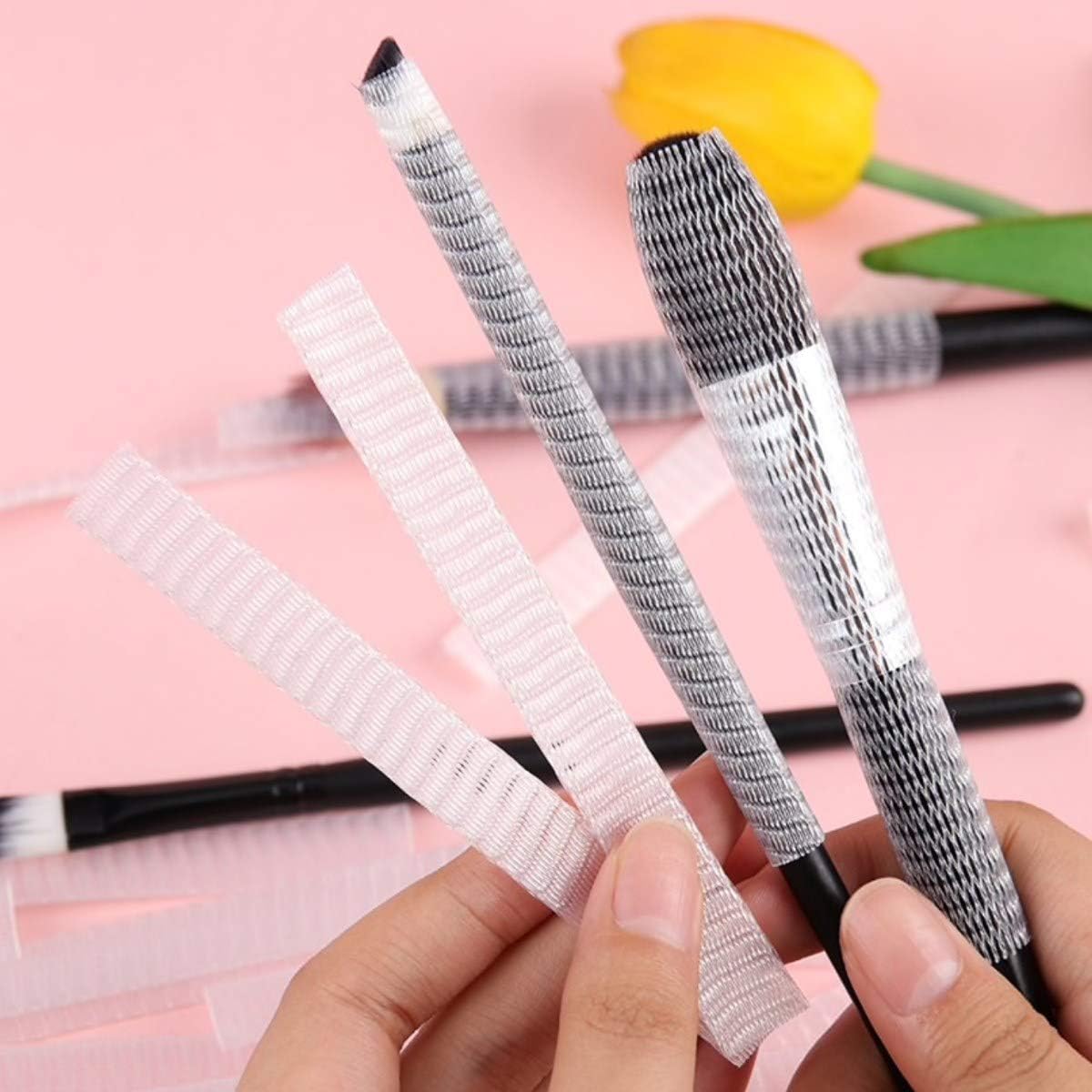 Buffer KK06YT1994 Headlight Blush Contour Eyeliner Brush Materials Products Protective Mesh Cover Mesh Case Set 20, Colorful, Medium