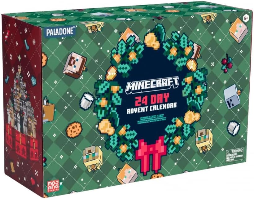 Minecraft Paladone 24 Day Christmas Advent Calendar | Toys & Games | Puzzles | Notebook | Stickers | Stocking Filler | Officially Licensed Merchandise | Novelty Gift