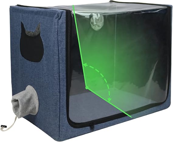 Pet Atomization Nest, Cat Dog Atomization Box Oxygen Inhalation Machine Dedicated Folding Small Pet Oxygen Inhalation ICU Cage