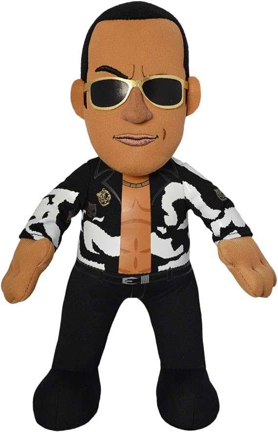 Bleacher Creatures WWE Old School The Rock 10" Plush Figure - Wrestling Legends for Play and Display