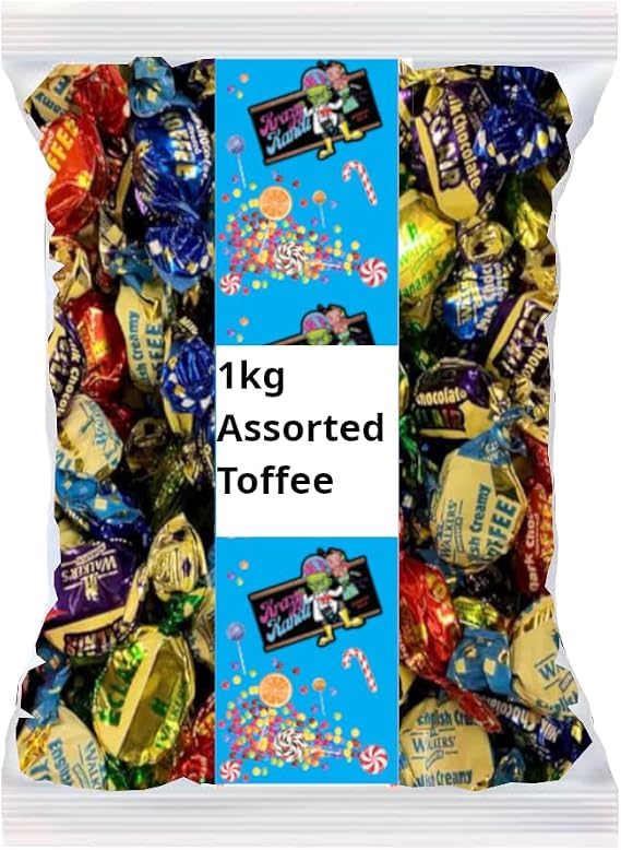 Walkers Assorted Toffee Selection – 1kg Bulk Bag | Classic Toffee Sweets, Assorted Flavours, Retro British Confectionery, Perfect for Sharing, Gifting & Parties