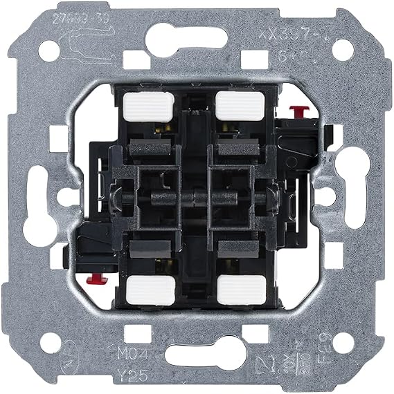 SIMON - Double Switch Mechanism, Series 75, Compatible with Simon Series 75, 31, 82 and 88 Covers, Suitable for Interior (IP20), Easy to Install, 10AX 250V