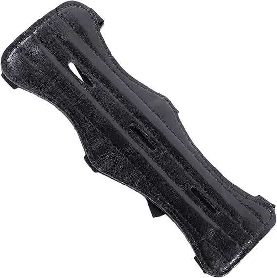 Reversible PU Leather Archery Arm Guard with 3 Straps