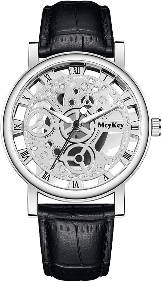 Men Business Luxury Fashion Gents Quartz Watch Men Bottom Hollow Imitation Mechanical Watch Men Belt Watch to My Son Watch